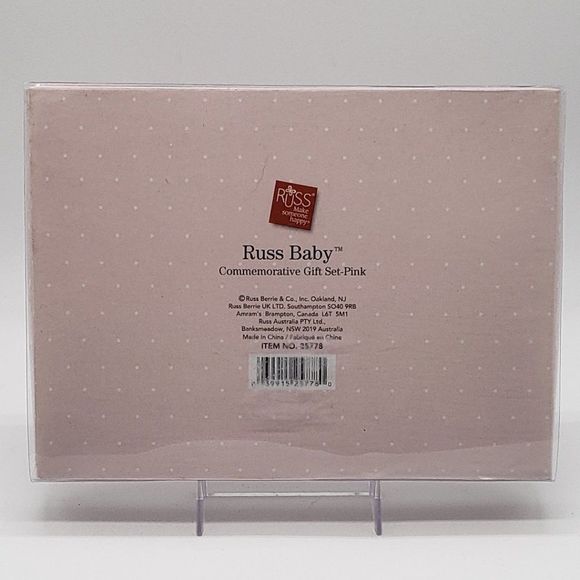RUSS Berrie & Co. Ceramic RUSS BABY Pink Commemorative Gift Set - Picture 6 of 10